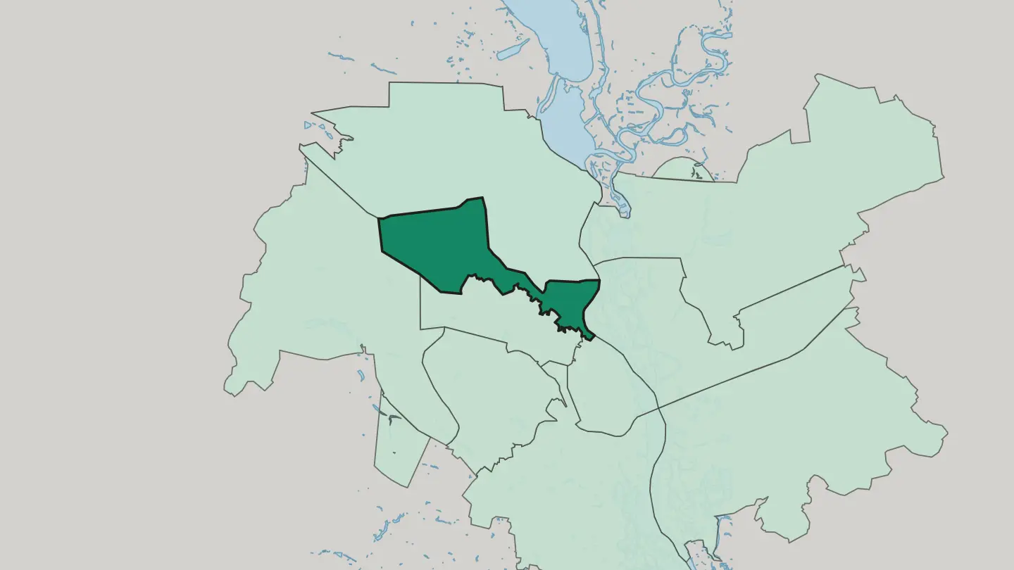 Map of Podil Raion in Kyiv