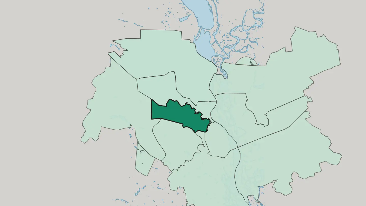 Map of Shevchenko Raion in Kyiv