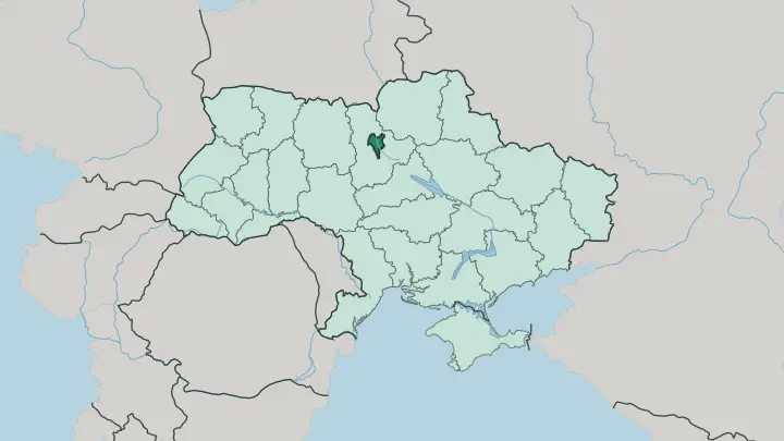 Map of Misto Kyiv in Ukraine