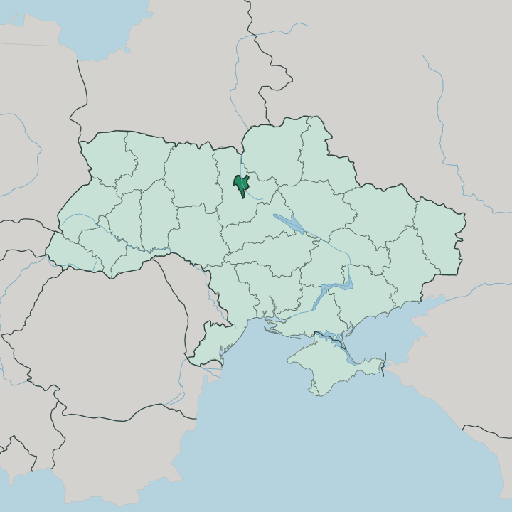 Map showing Misto Kyiv — In Ukraine