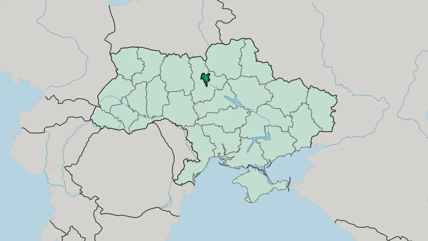 Map of Misto Kyiv in Ukraine
