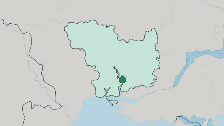 Map of Mykolayiv in Ukraine