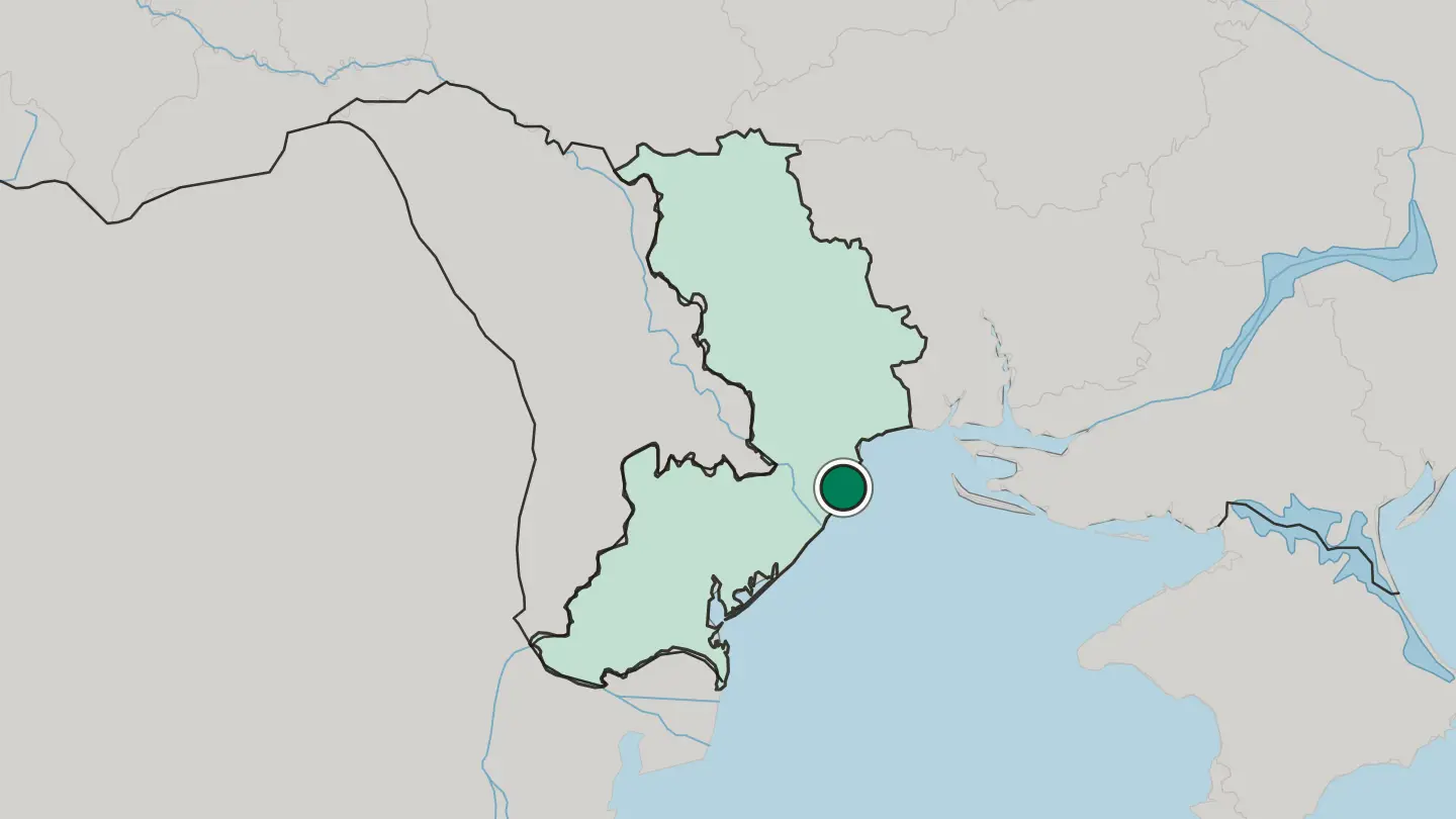 Map of Chornomors’k in Ukraine