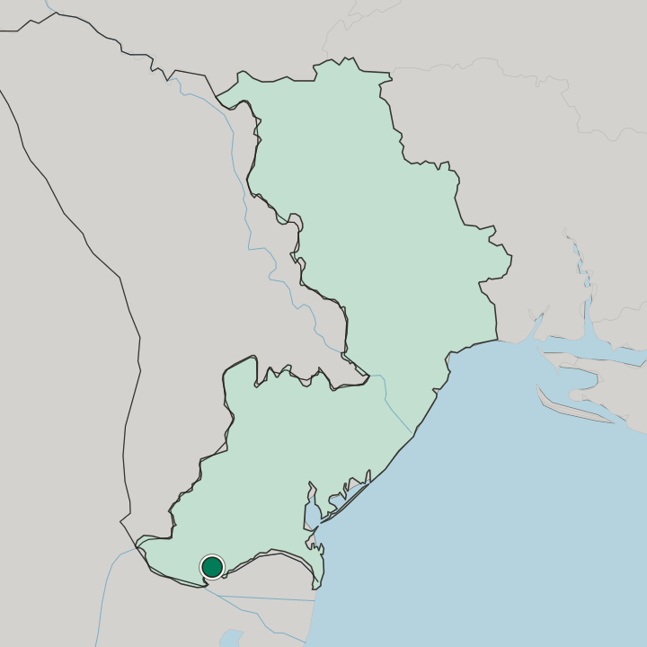 Map showing Izmayil — In Odeska Oblast