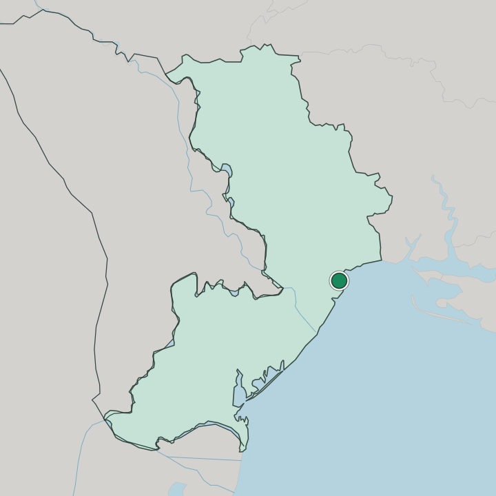 Map showing Odesa — In Odeska Oblast