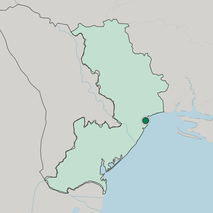 Map showing Odesa — In Odeska Oblast