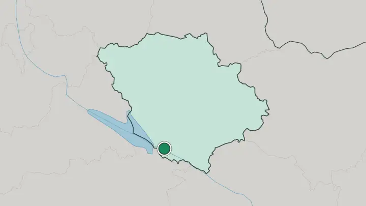 Map of Kremenchuk in Ukraine