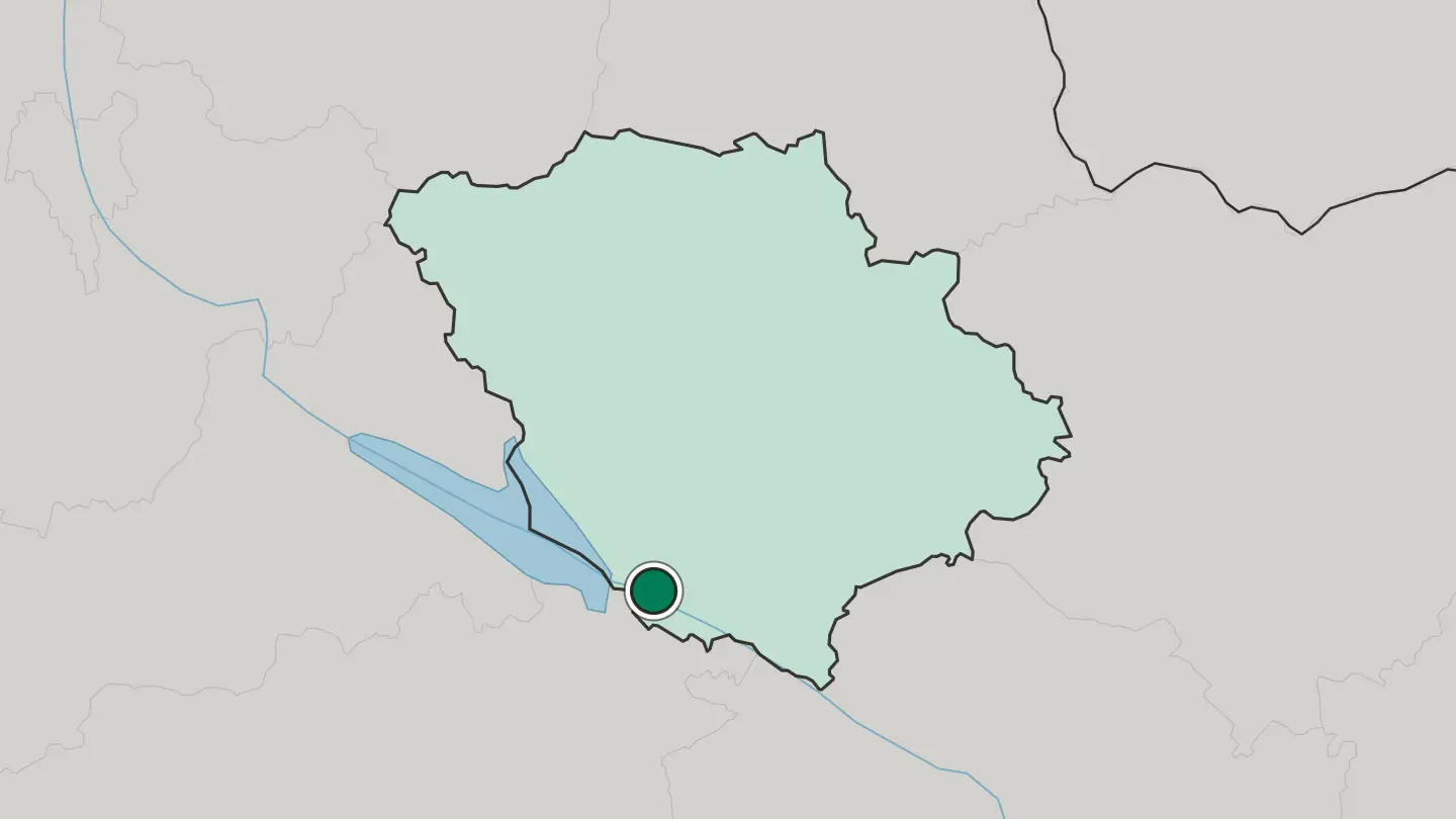 Map of Kremenchuk in Ukraine