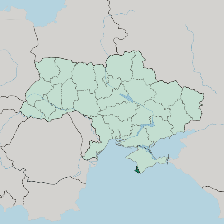 Map showing Sebastopol City — In Ukraine