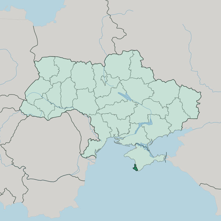 Map showing Sebastopol City — In Ukraine