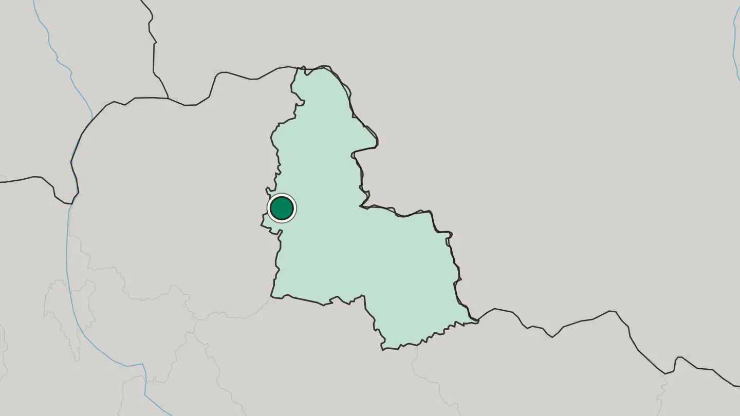 Map of Konotop in Ukraine