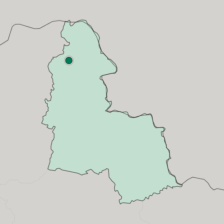 Map showing Shostka — In Sumska Oblast