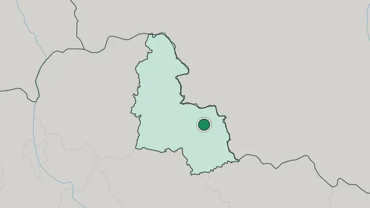 Map of Sumy in Ukraine