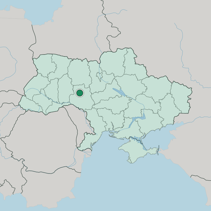 Map showing Vinnytsya — In Ukraine