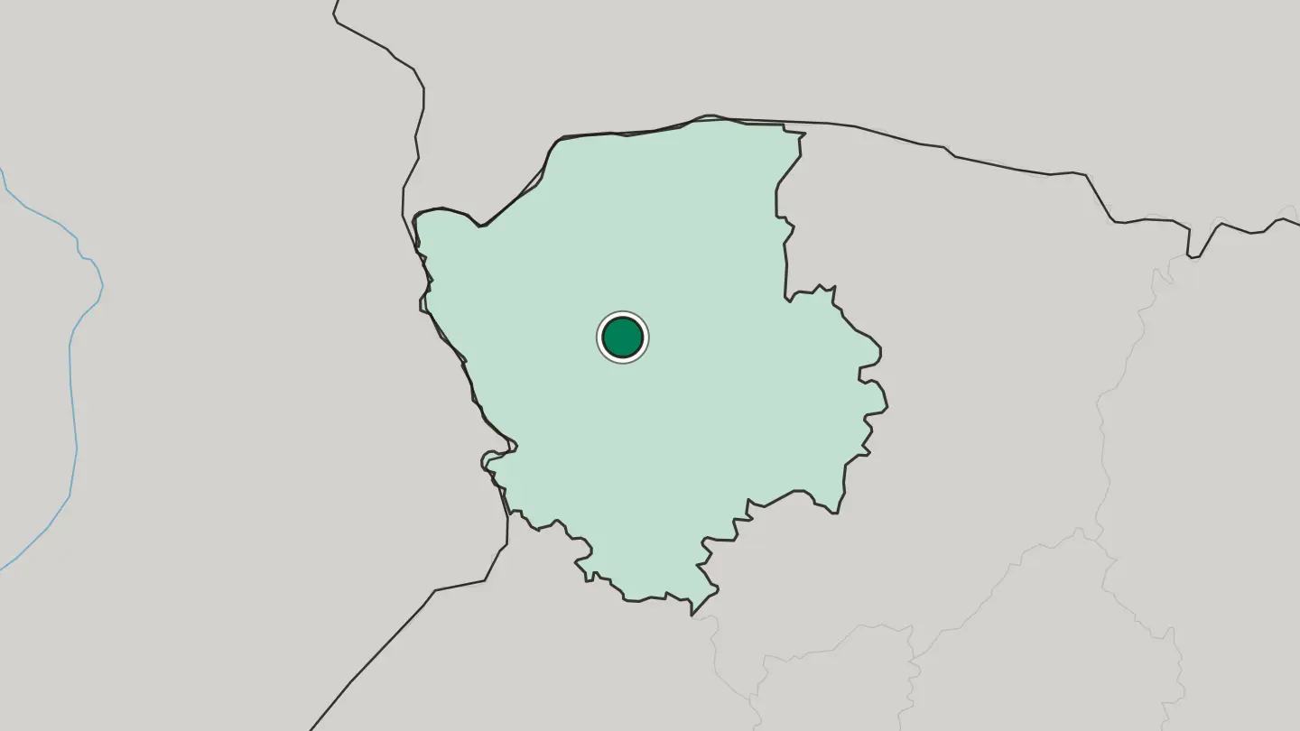 Map of Kovel in Ukraine