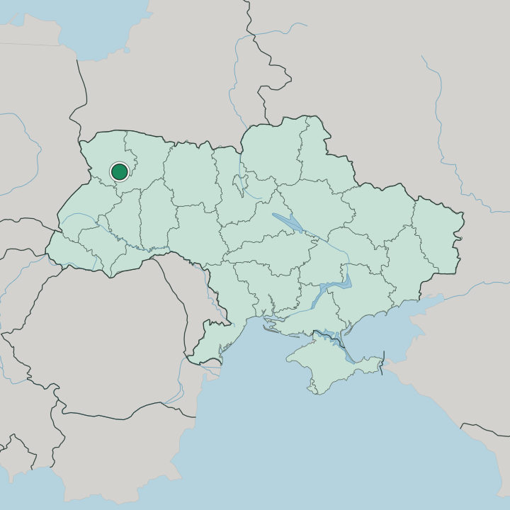Map showing Lutsk — In Ukraine