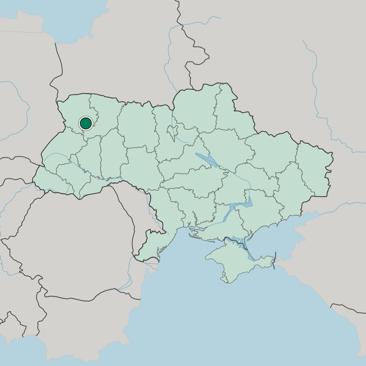 Map showing Lutsk — In Ukraine