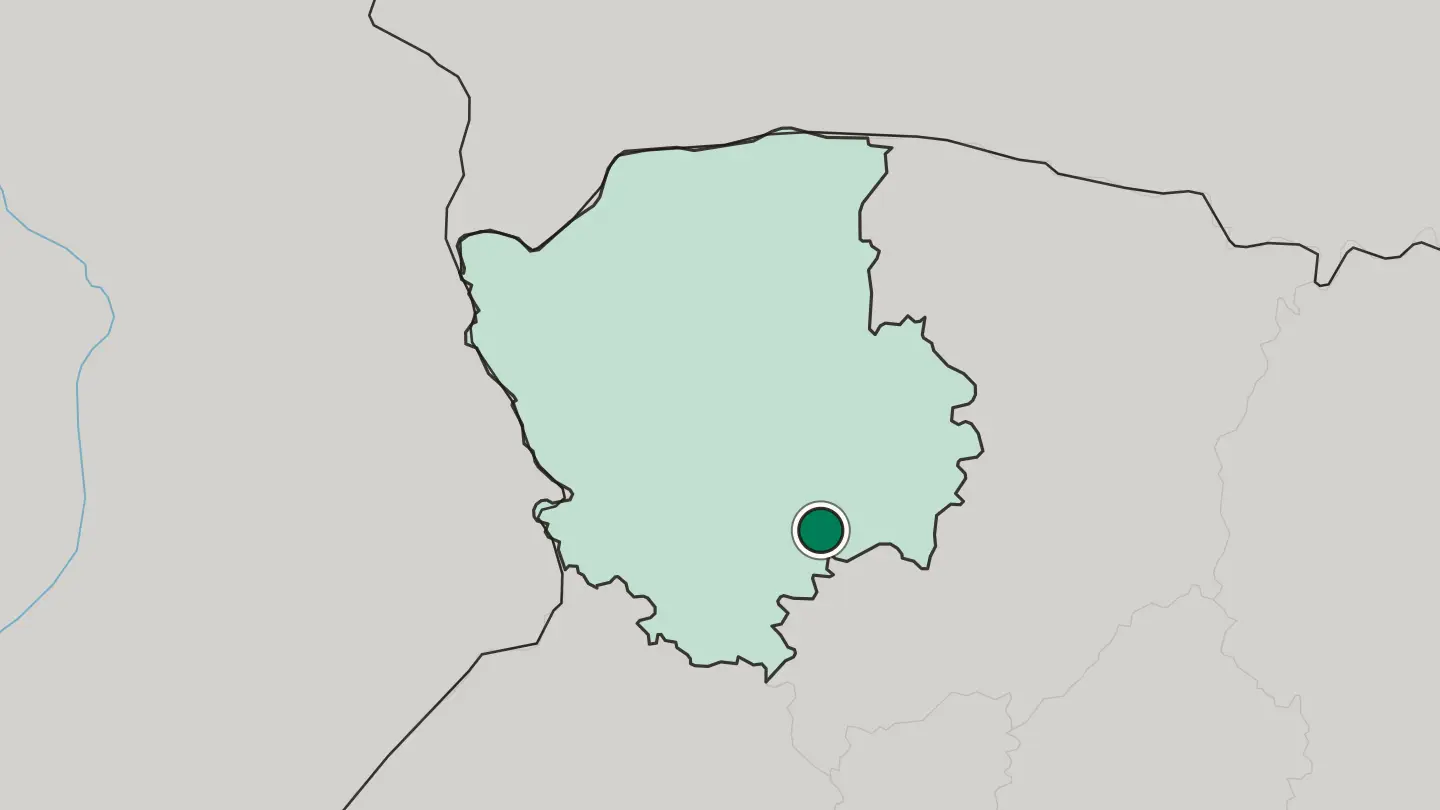 Map of Lutsk in Ukraine