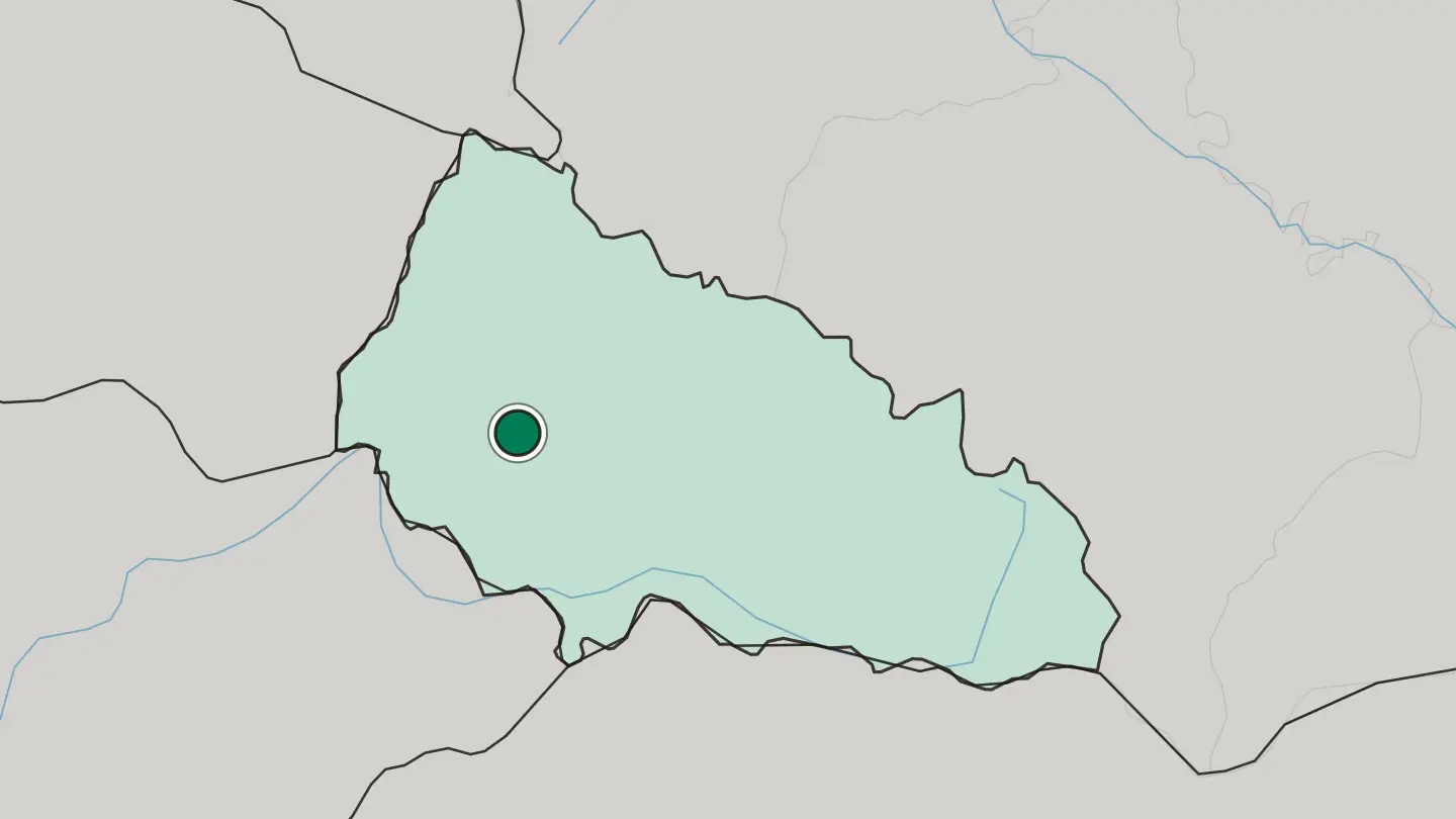 Map of Mukachevo in Ukraine