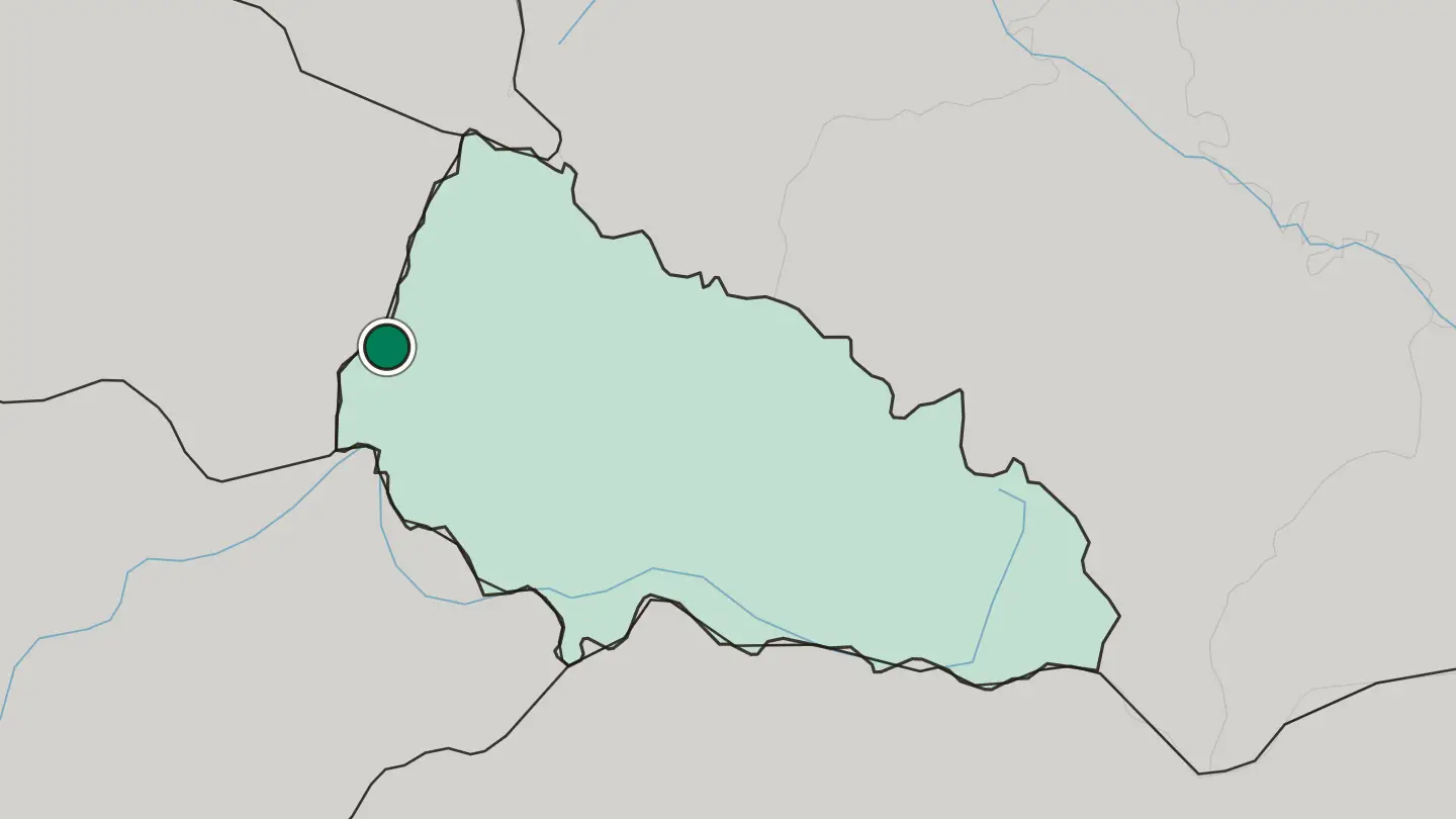 Map of Uzhhorod in Ukraine