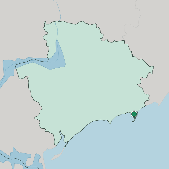Map showing Berdyansk — In Zaporizhzhya Oblast