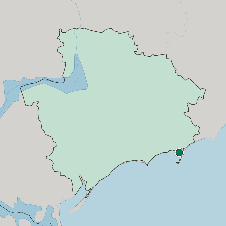 Map showing Berdyansk — In Zaporizhzhya Oblast