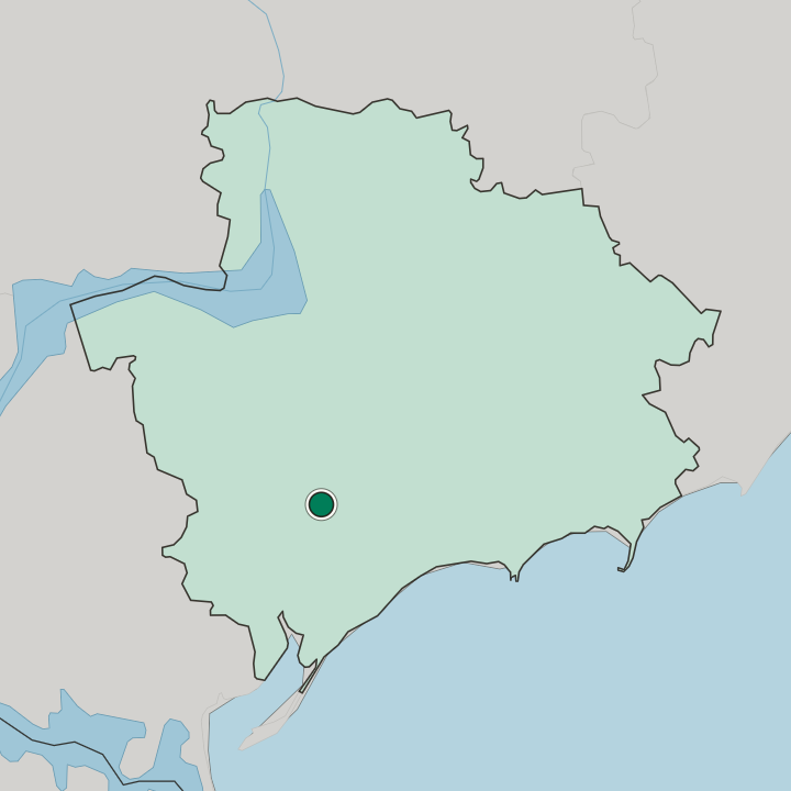 Map showing Melitopol — In Zaporizhzhya Oblast