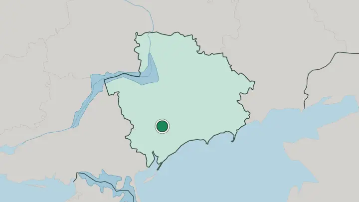 Map of Melitopol in Ukraine