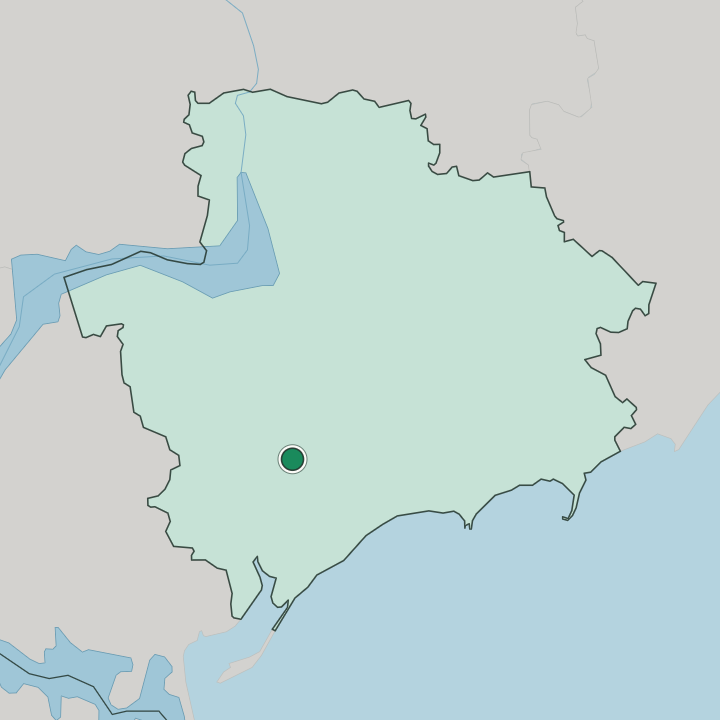 Map showing Melitopol — In Zaporizhzhya Oblast