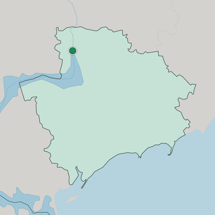 Map showing Zaporizhzhya — In Zaporizhzhya Oblast