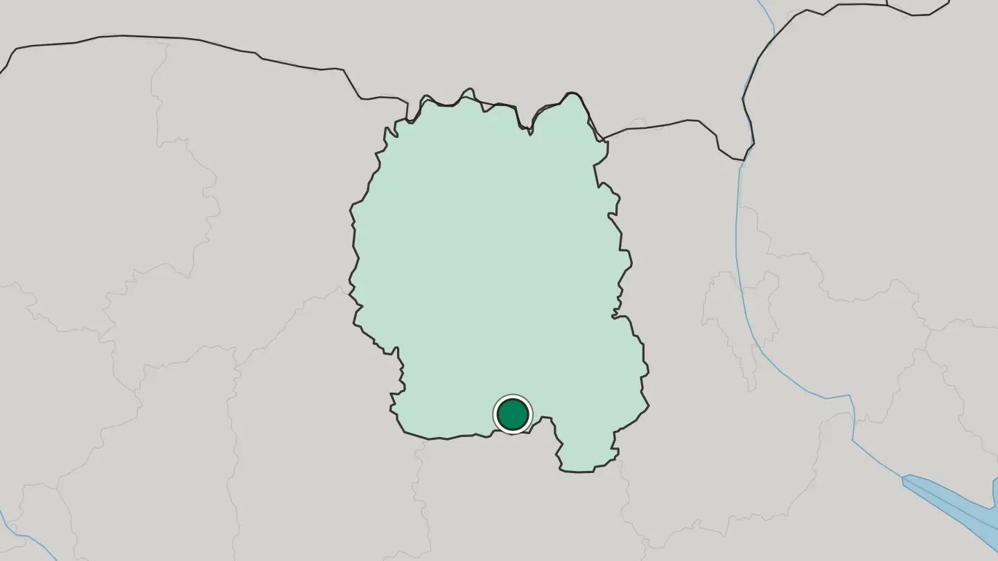 Map of Berdychiv in Ukraine