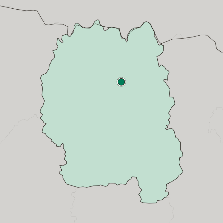 Map showing Korosten — In Zhytomyr Oblast