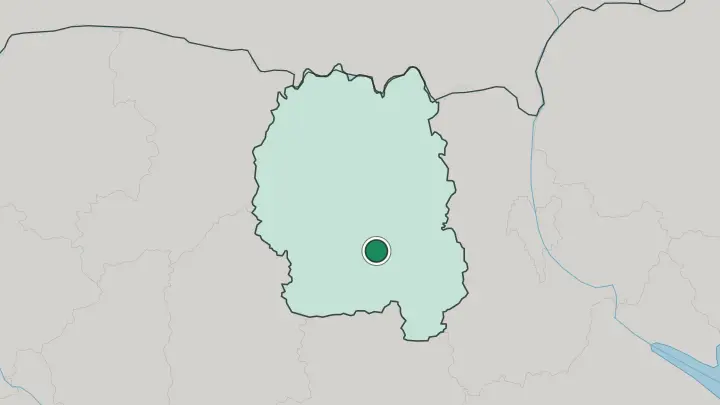 Map of Zhytomyr in Ukraine
