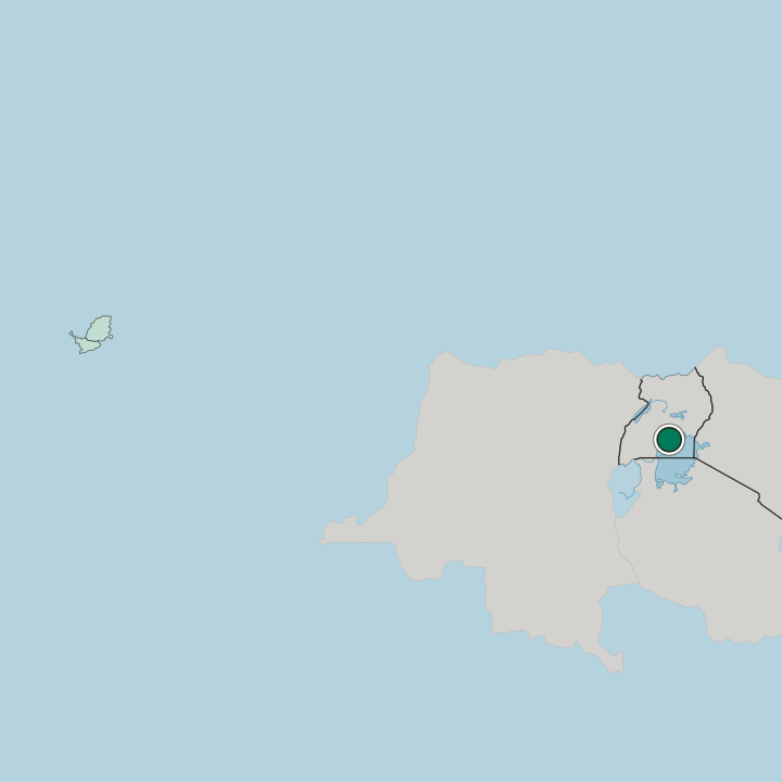 Map showing Entebbe — In Uganda