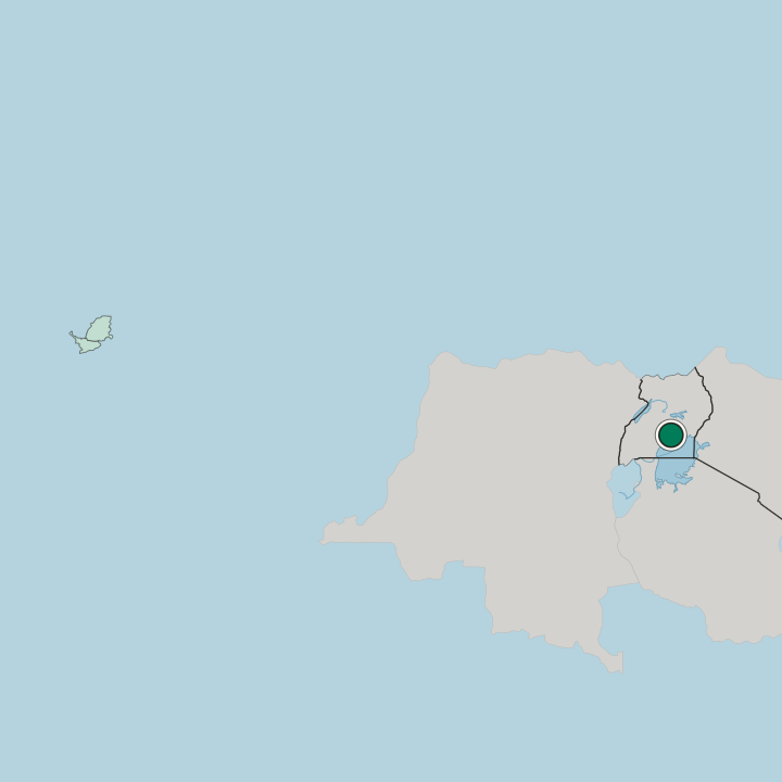 Map showing Kampala — In Uganda