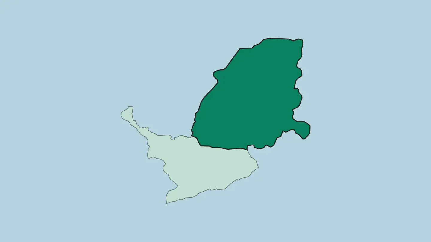 Map of Eastern Region in Uganda