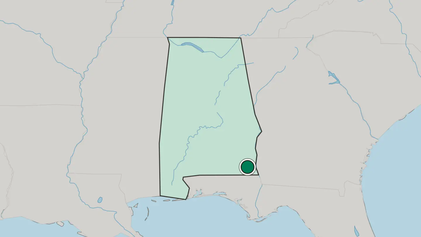 Map of Dothan in United States