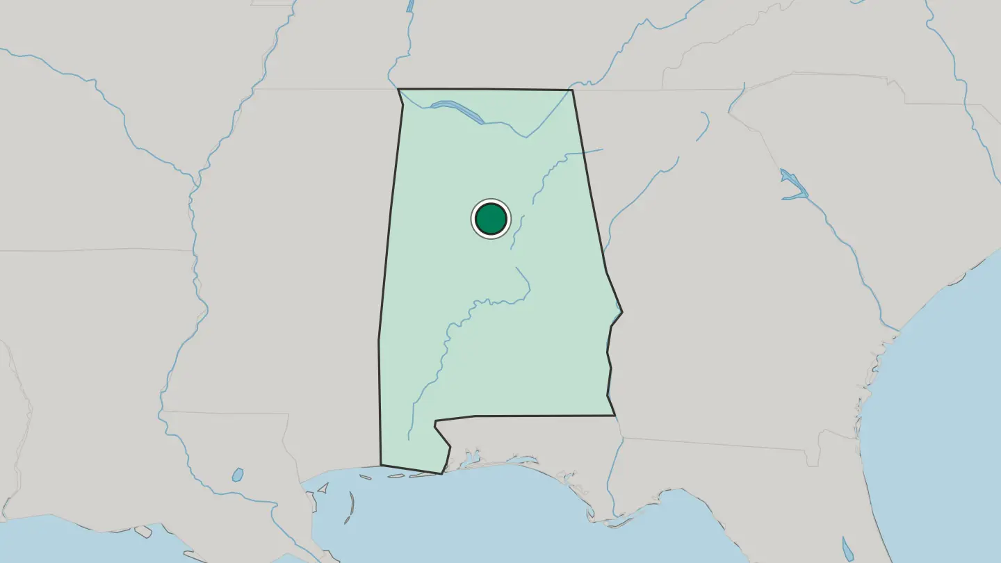 Map of Hoover in United States