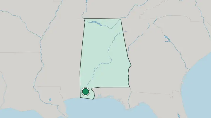 Map of Mobile in United States