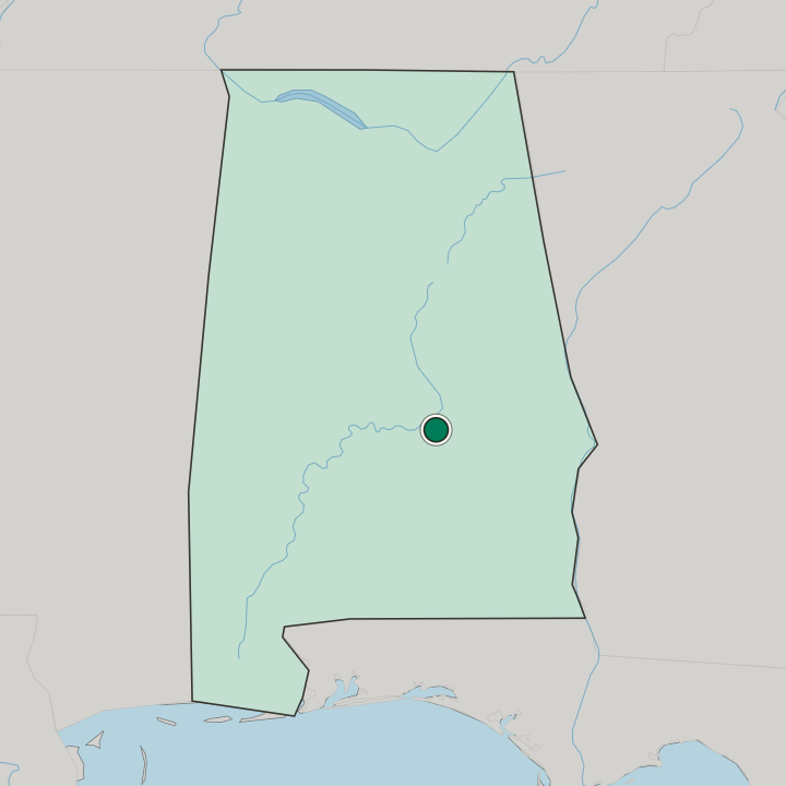 Map showing Montgomery — In Alabama
