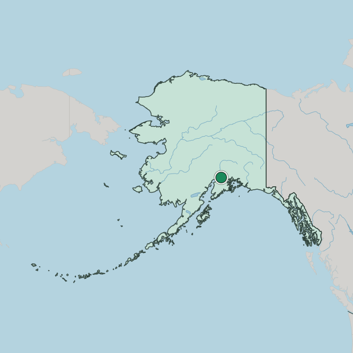 Map showing Portage — In Alaska