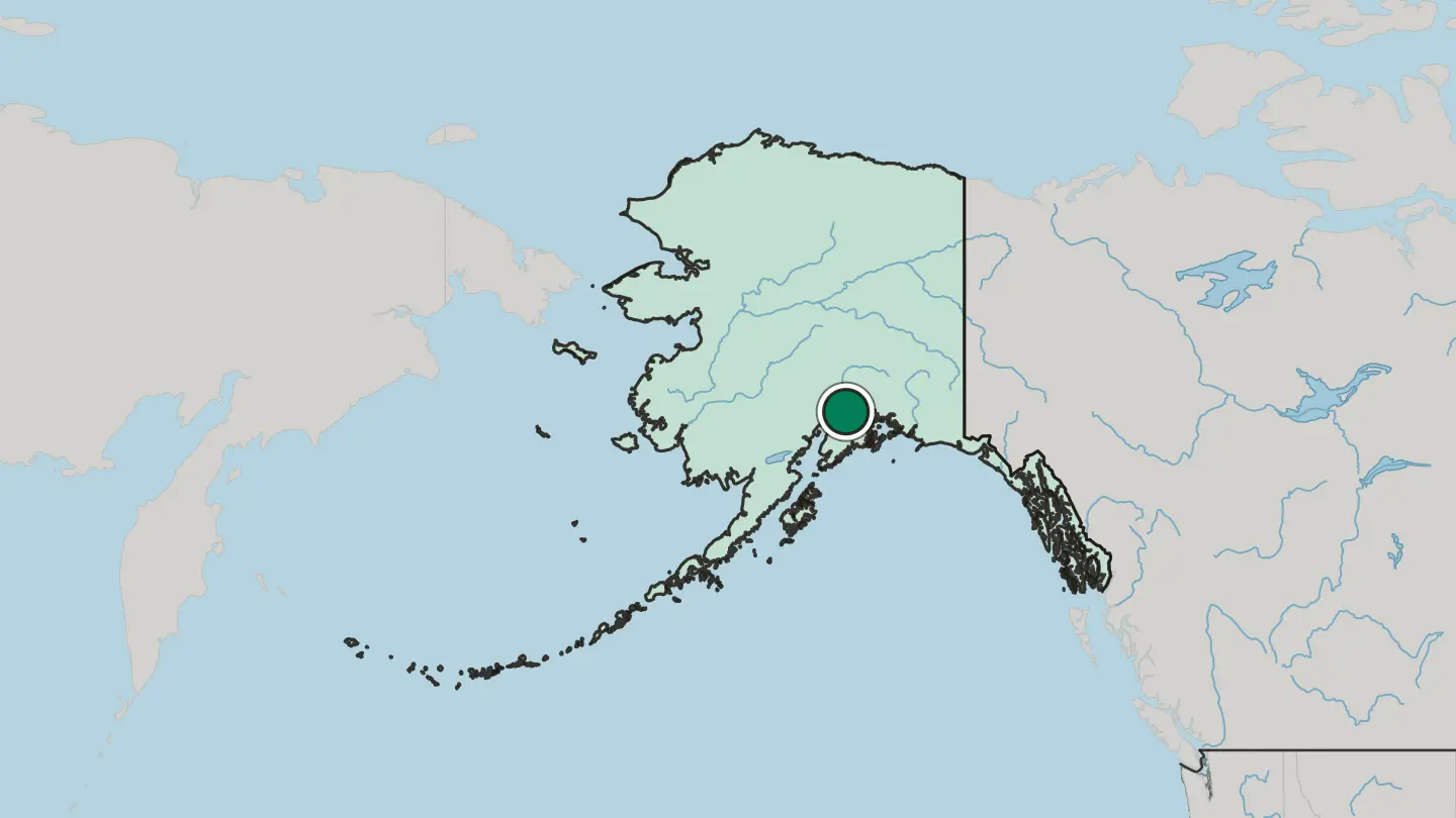 Map of Anchorage in United States