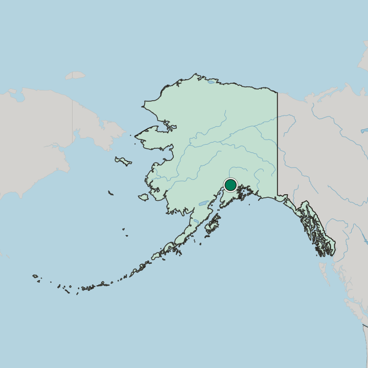 Map showing Mountain View — In Alaska