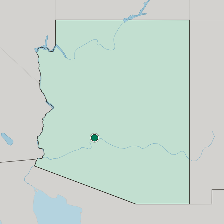 Map showing Buckeye — In Arizona