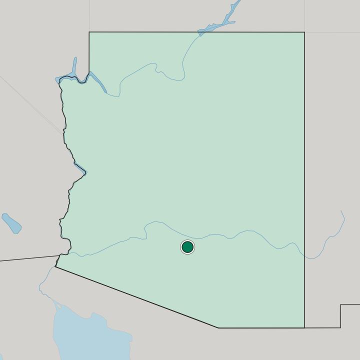 Map showing Casa Grande — In Arizona