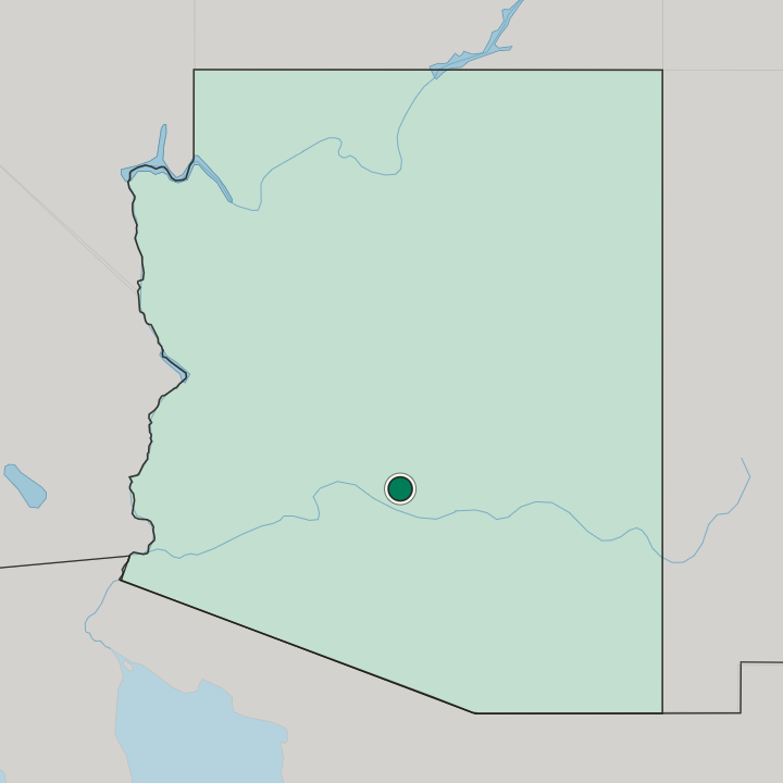 Map showing Chandler — In Arizona