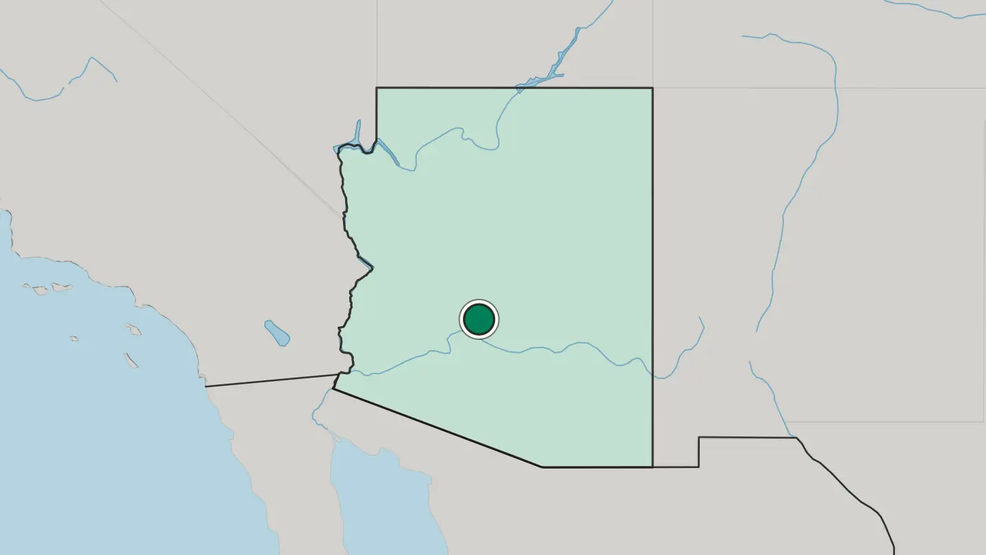 Map of Glendale in United States