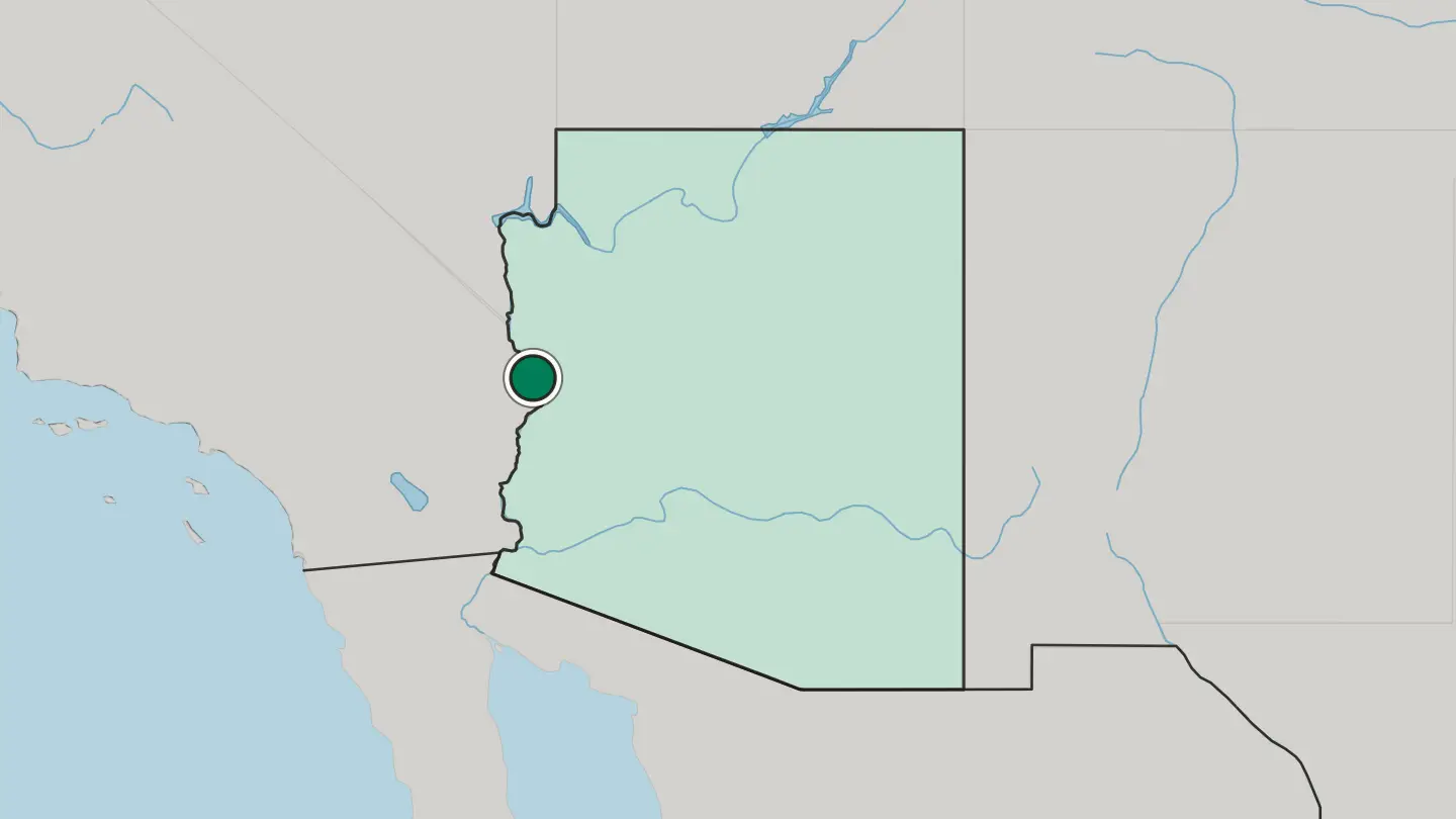 Map of Lake Havasu City in United States