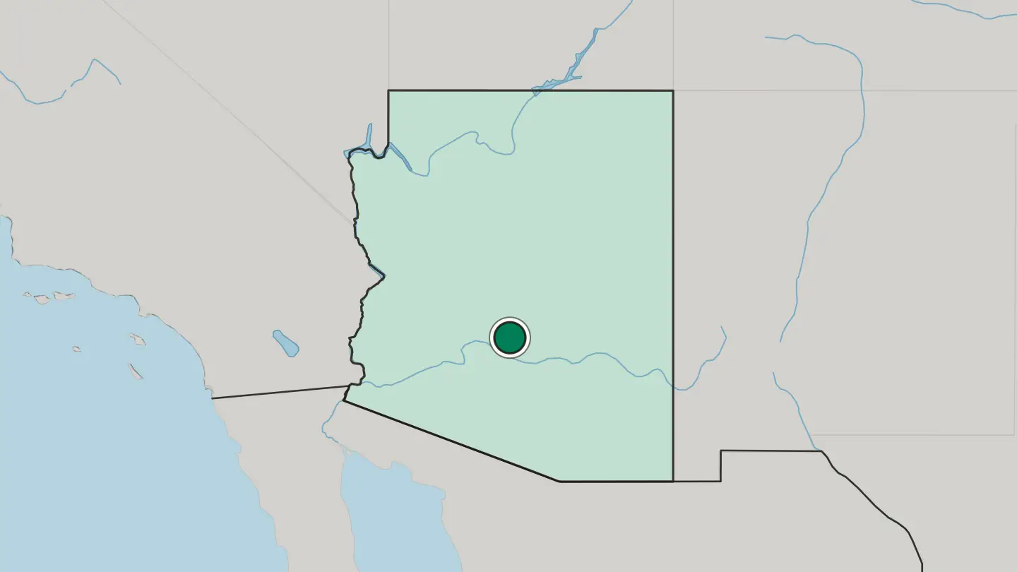 Map of Tempe in United States