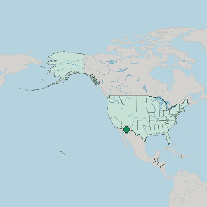 Map showing Tucson — In United States